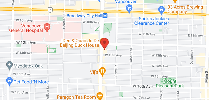 map of 809 2888 CAMBIE STREET